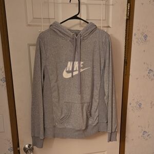 Nike Gray Hoodie with White Logo